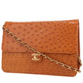 Chanel Vintage handbag in gold ostrich leather
