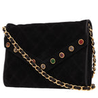 Chanel Vintage shoulder bag in black suede