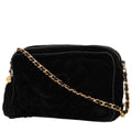 Chanel Vintage shoulder bag in black velvet