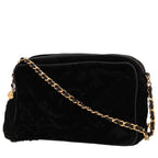 Chanel Vintage shoulder bag in black velvet