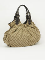 GUCCI MONOGRAM STUDDED PELHAM BAG