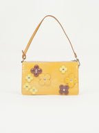 LOUIS VUITTON VERNIS FLOWER POCHETTE BAG