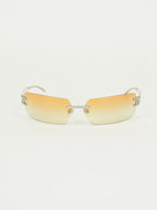 CHANEL RIMLESS RHINESTONE SUNGLASSES