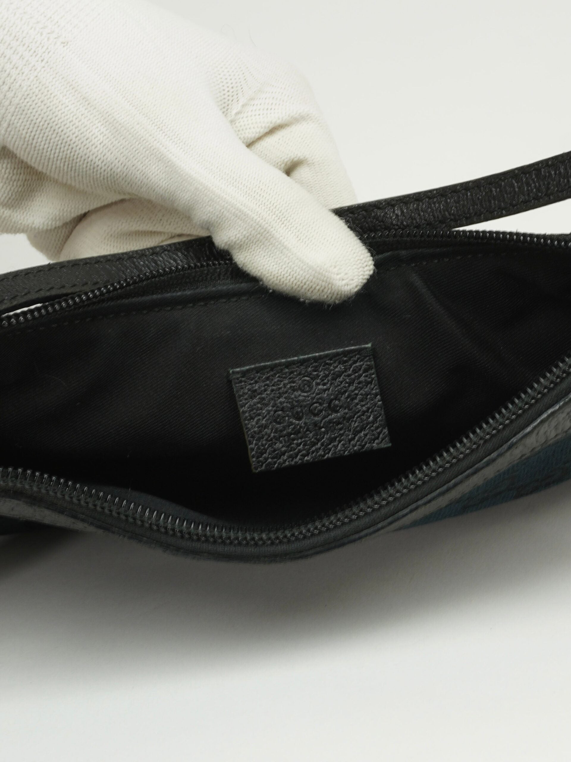 GUCCI MONOGRAM BOOT CHARM BAG