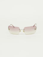 CHANEL RIMLESS RHINESTONE SUNGLASSES