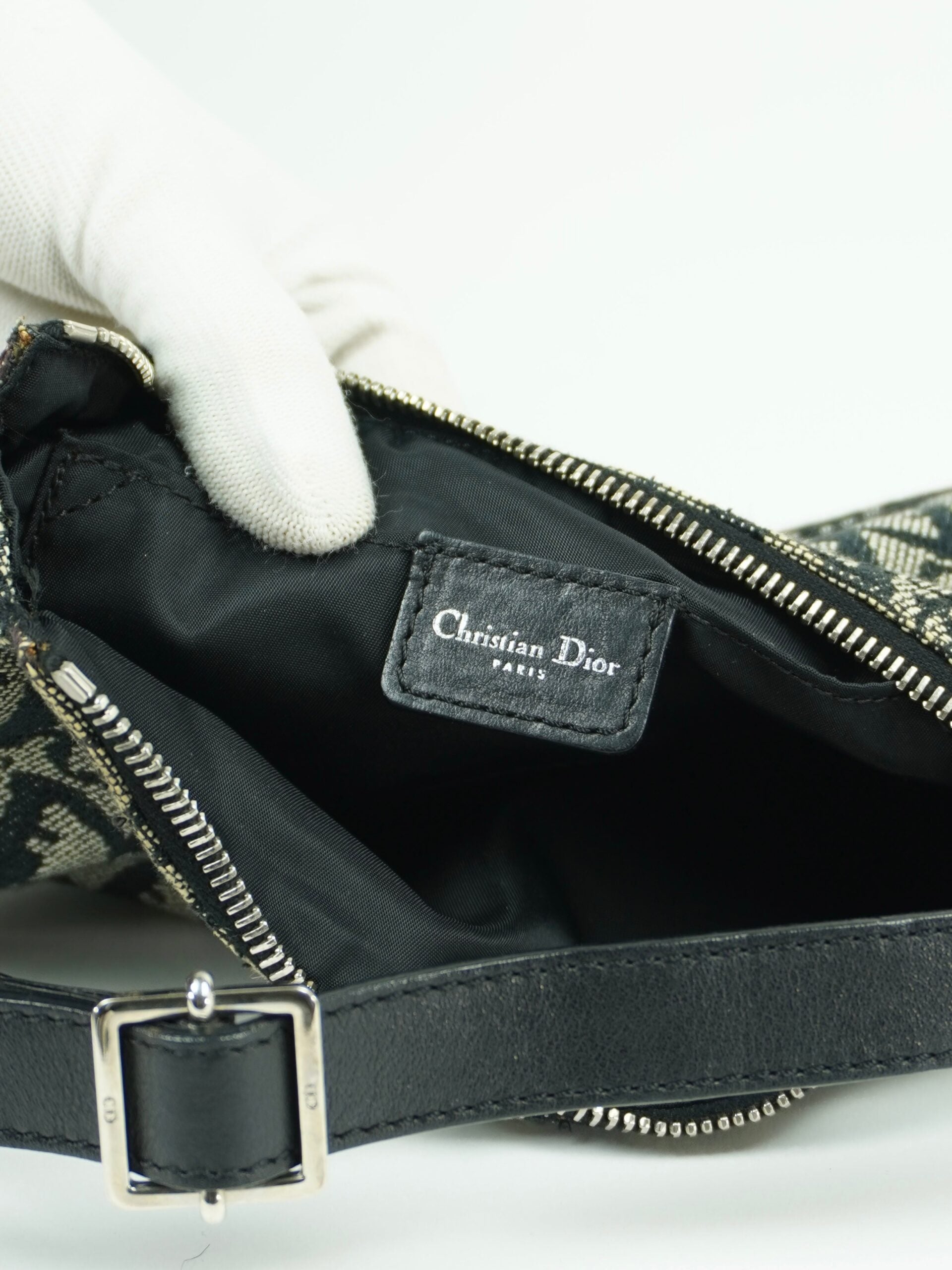 CHRISTIAN DIOR BAG WITH SILVER HARDWARE
