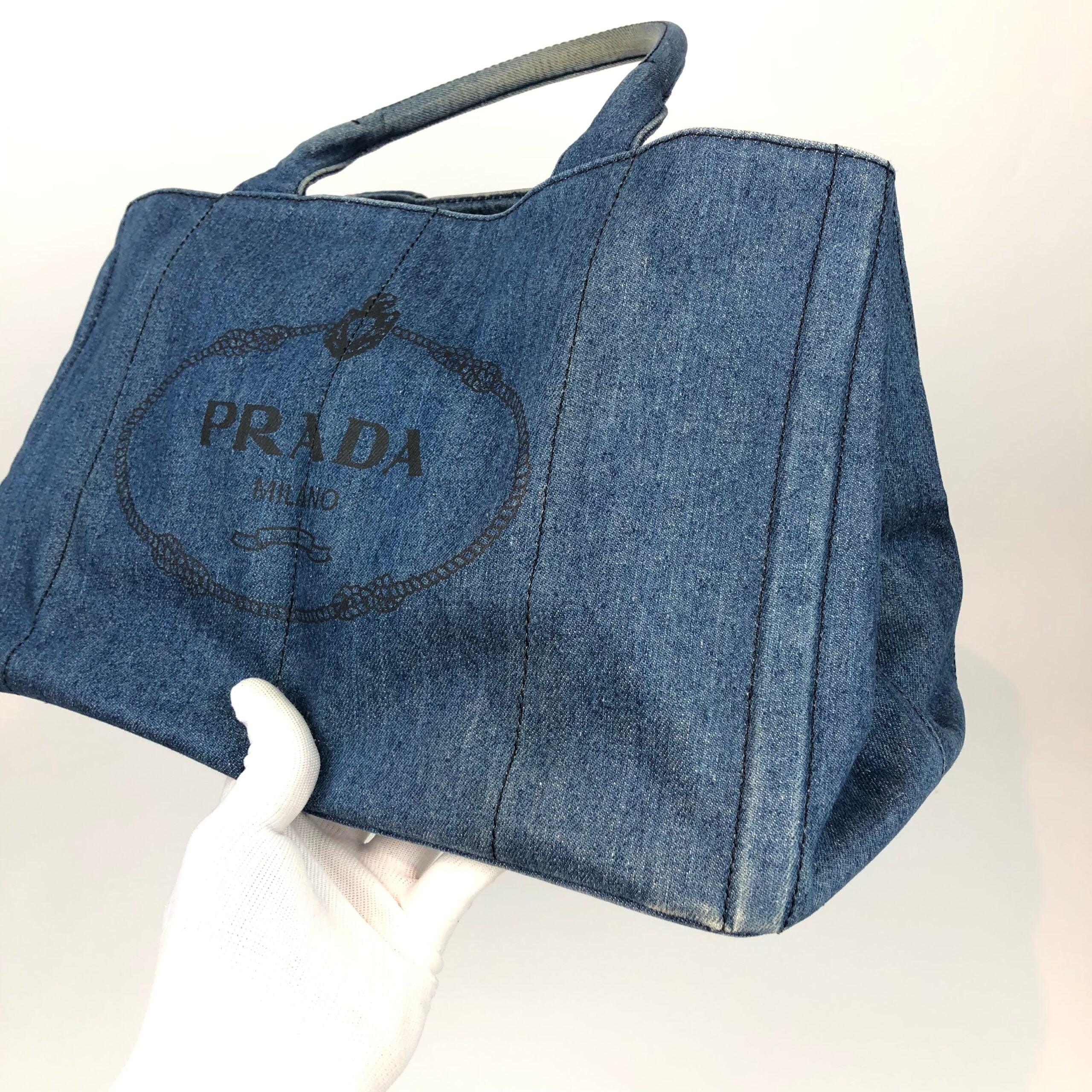 PRADA DENIM CANAPA BAG