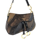 CHRISTIAN DIOR WATER COLOUR DOUBLE SADDLE BAG
