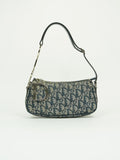 CHRISTIAN DIOR MONOGRAM BAG WITH SILVER HARDWARE