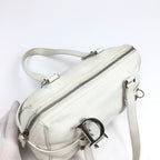 CHRISTIAN DIOR LEATHER BAG WITH SILVER HARDWARE