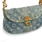 LOUIS VUITTON DENIM PLEATY SHOULDER BAG