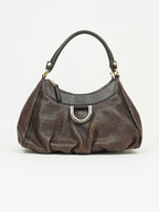 GUCCI MONOGRAM LEATHER ABBEY BAG