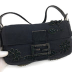 FENDI BAGUETTE WITH CALF HAIR AND BEADED DETAILING