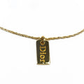 CHRISTIAN DIOR TAG NECKLACE