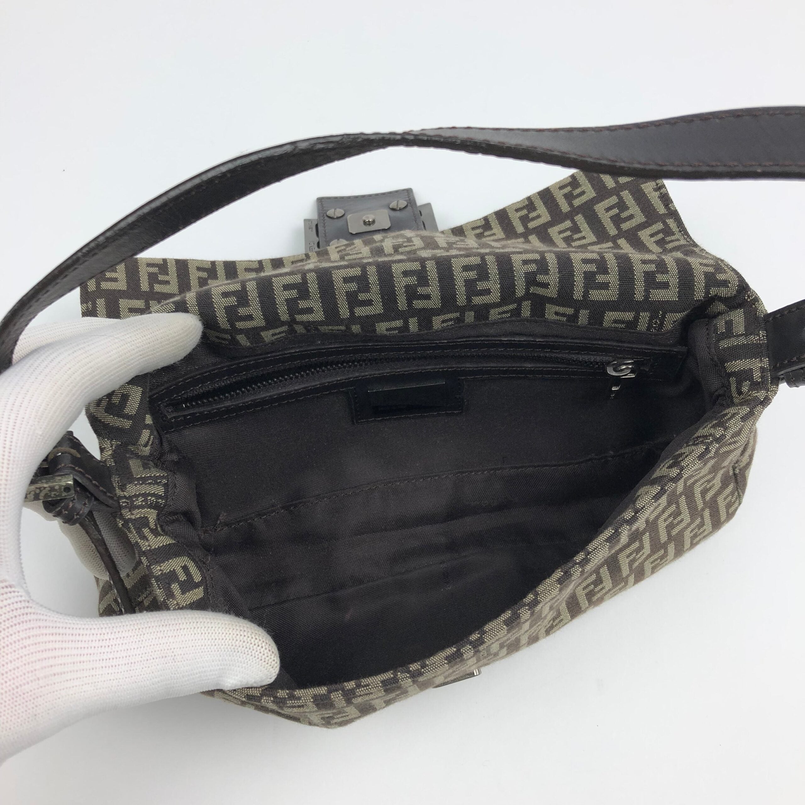 FENDI MONOGRAM BAGUETTE SHOULDER BAG