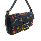 FENDI BEADED BAGUETTE SHOULDER BAG
