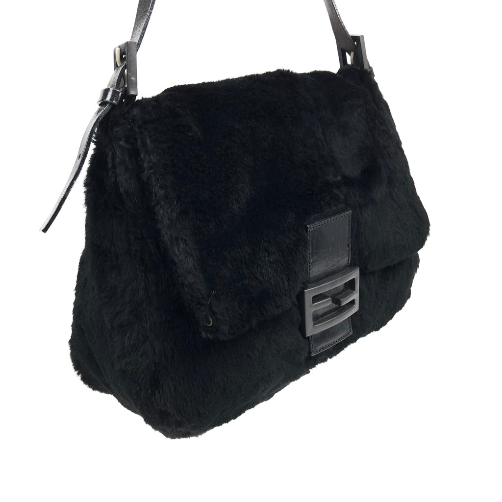 FENDI MINK FUR MAMA BAGUETTE SHOULDER BAG