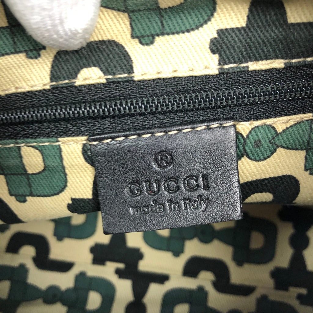 GUCCI MONOGRAM ABBEY LEATHER SHOULDER BAG