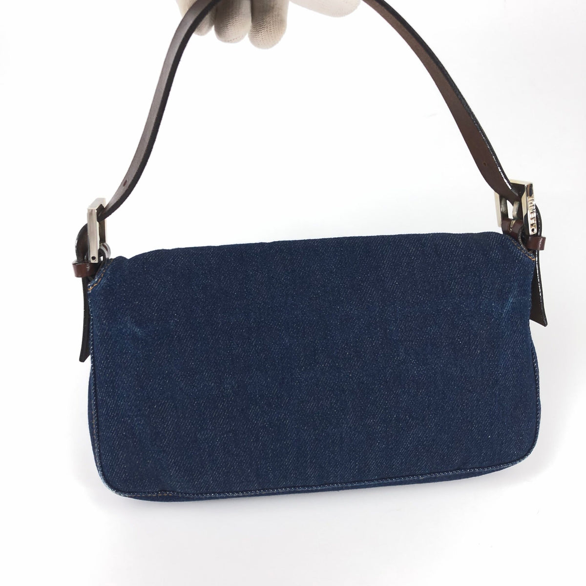 FENDI DENIM BAGUETTE BAG