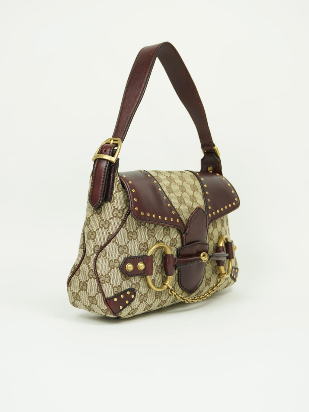GUCCI HORSEBIT STUDDED CHAIN SHOULDER BAG