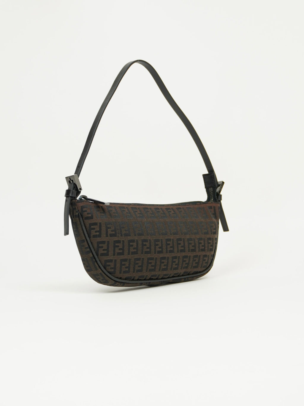 FENDI ZUCCA CRESCENT SHOULDER BAG