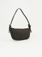 FENDI ZUCCA CRESCENT SHOULDER BAG