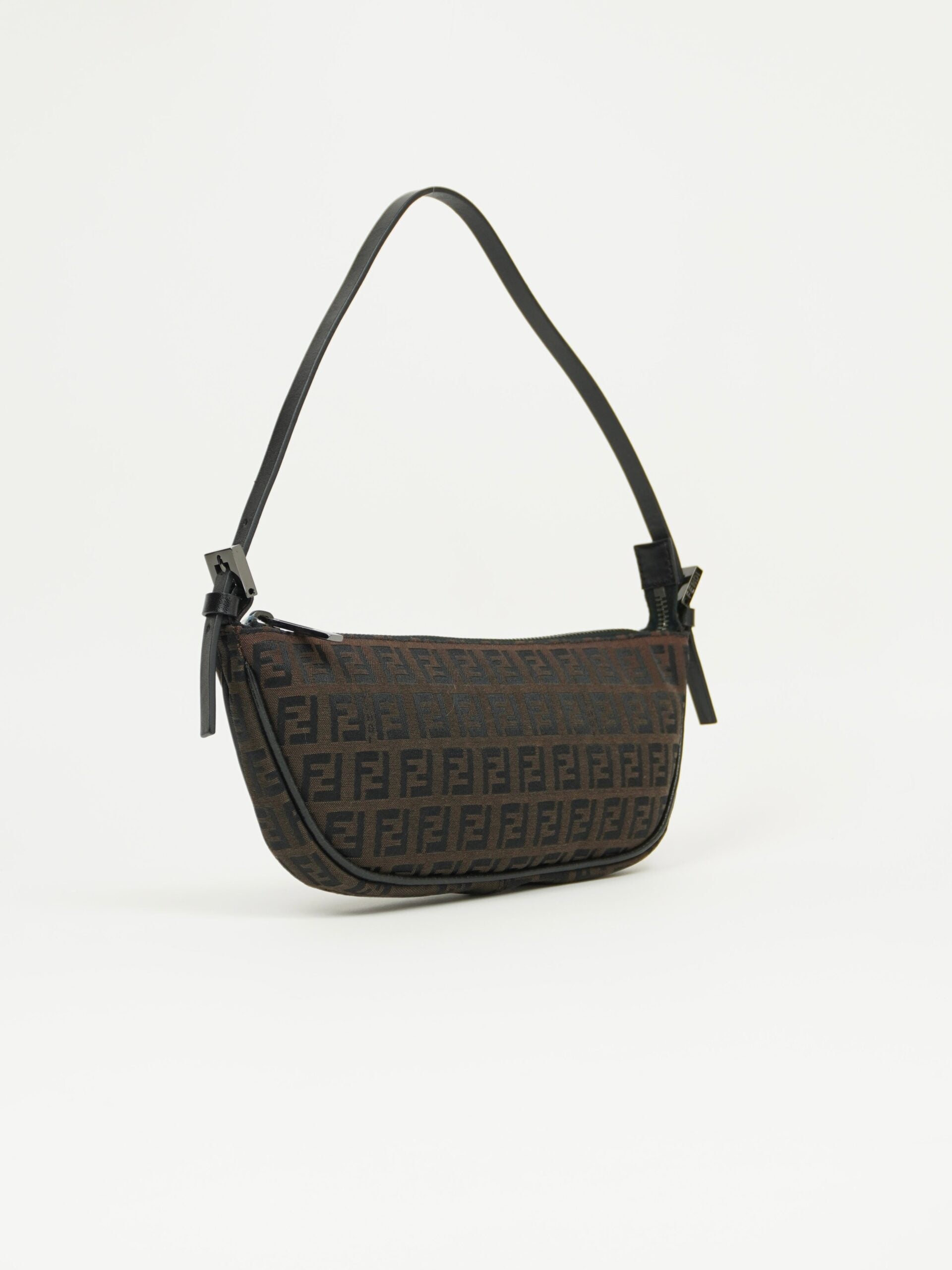 FENDI ZUCCA CRESCENT SHOULDER BAG