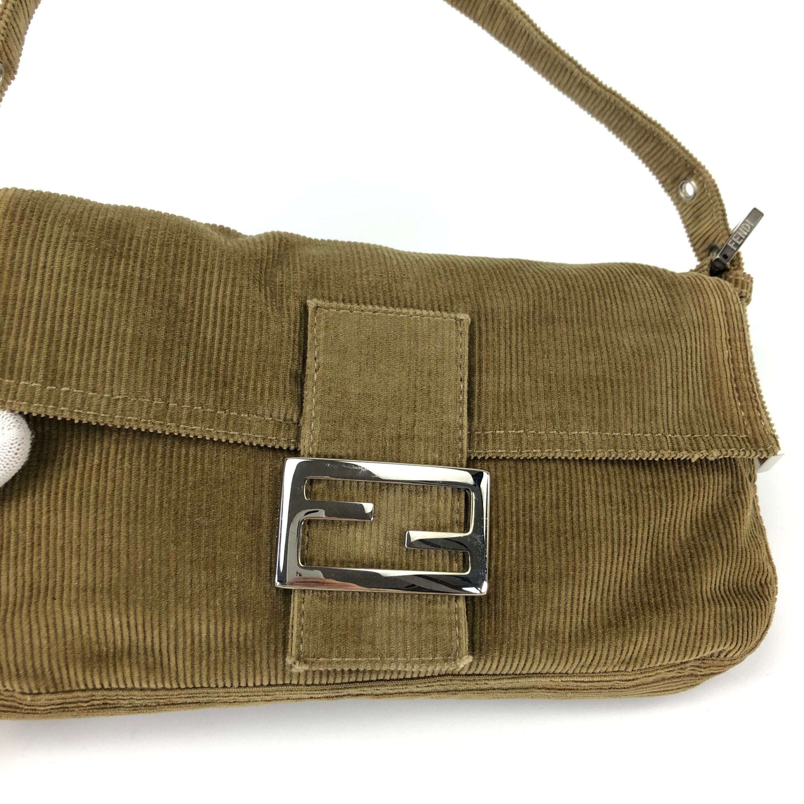 FENDI CORDUROY BAGUETTE BAG