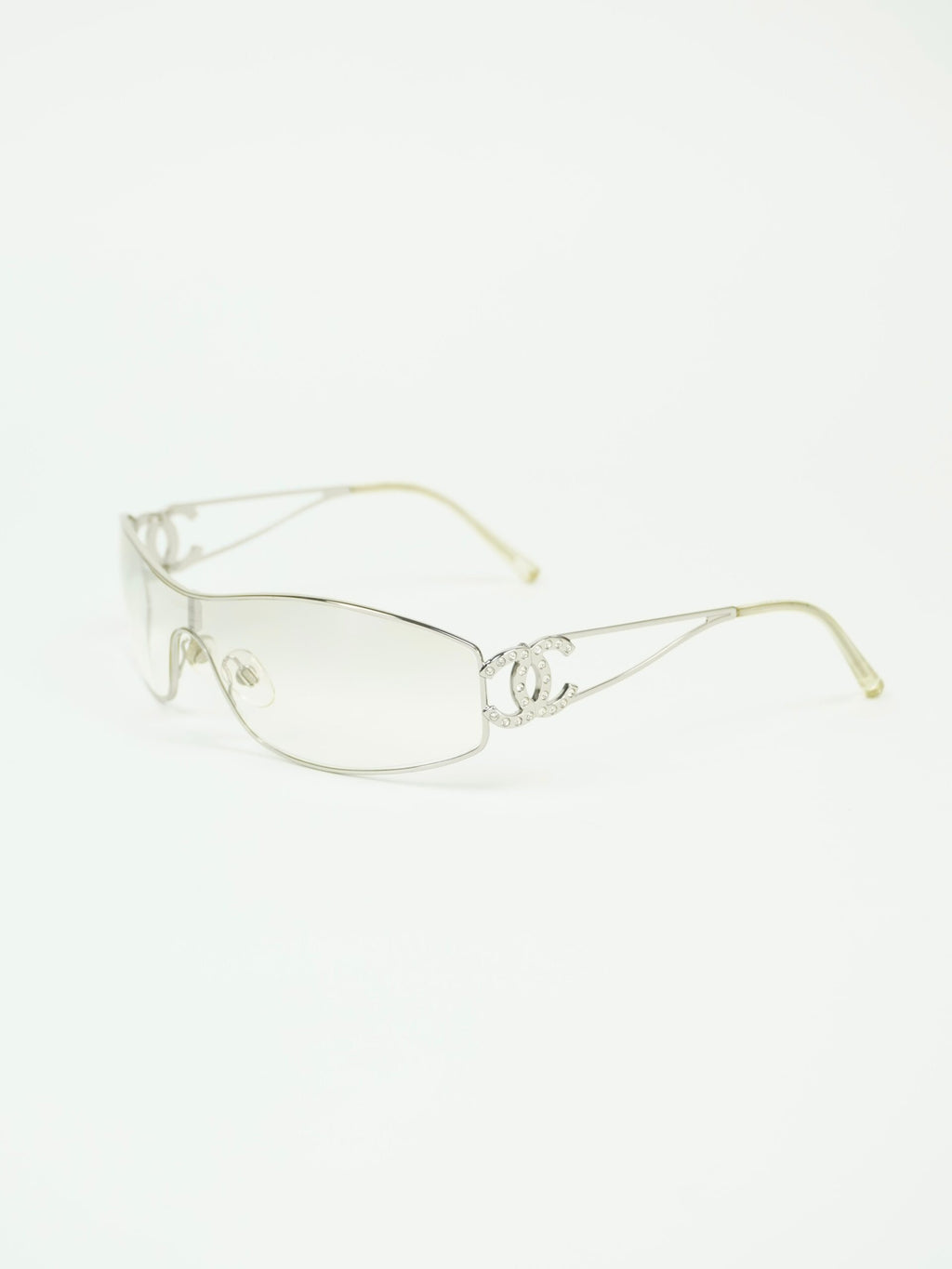 CHANEL RHINESTONE CC LOGO SUNGLASSES