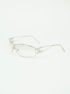 CHANEL RHINESTONE CC LOGO SUNGLASSES