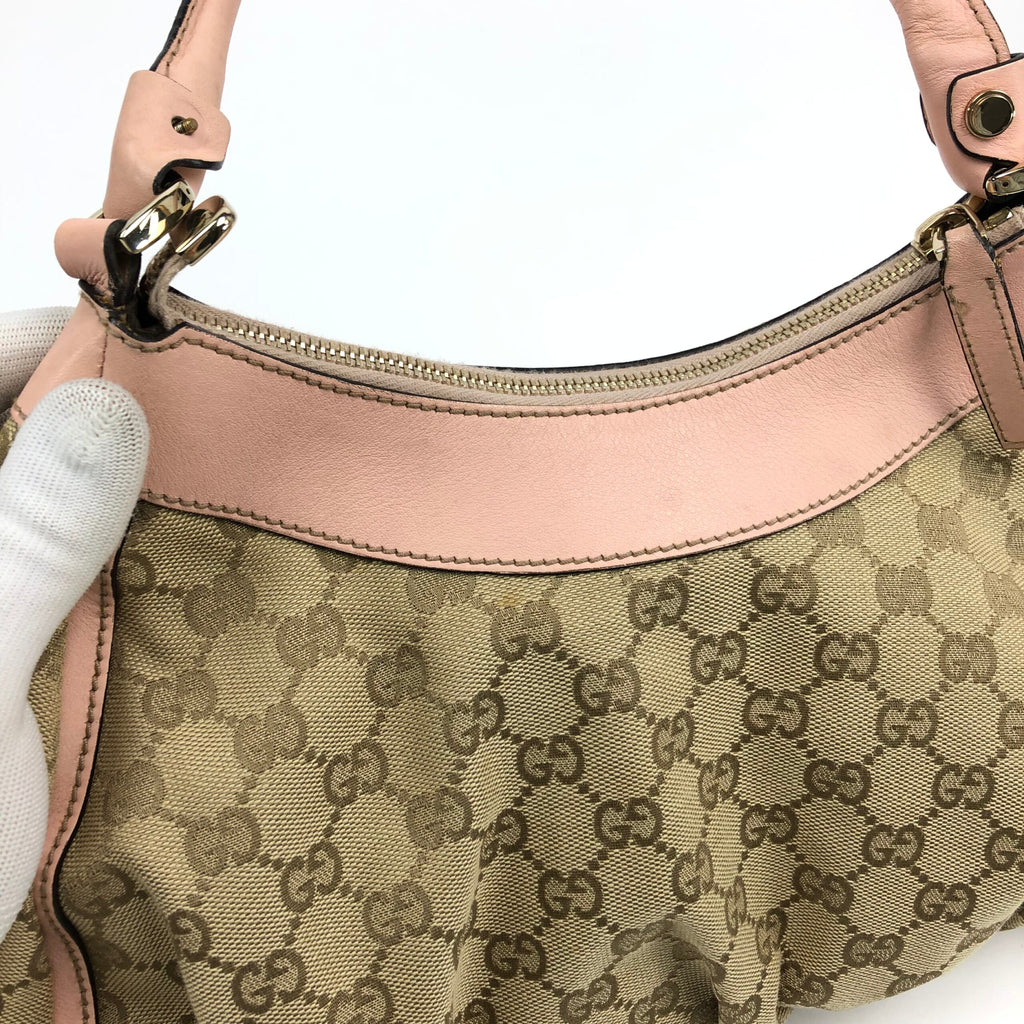 GUCCI ABBEY MONOGRAM SHOULDER BAG