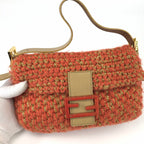 FENDI CROCHET BAGUETTE SHOULDER BAG