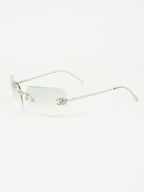 CHANEL RIMLESS RHINESTONE SUNGLASSES