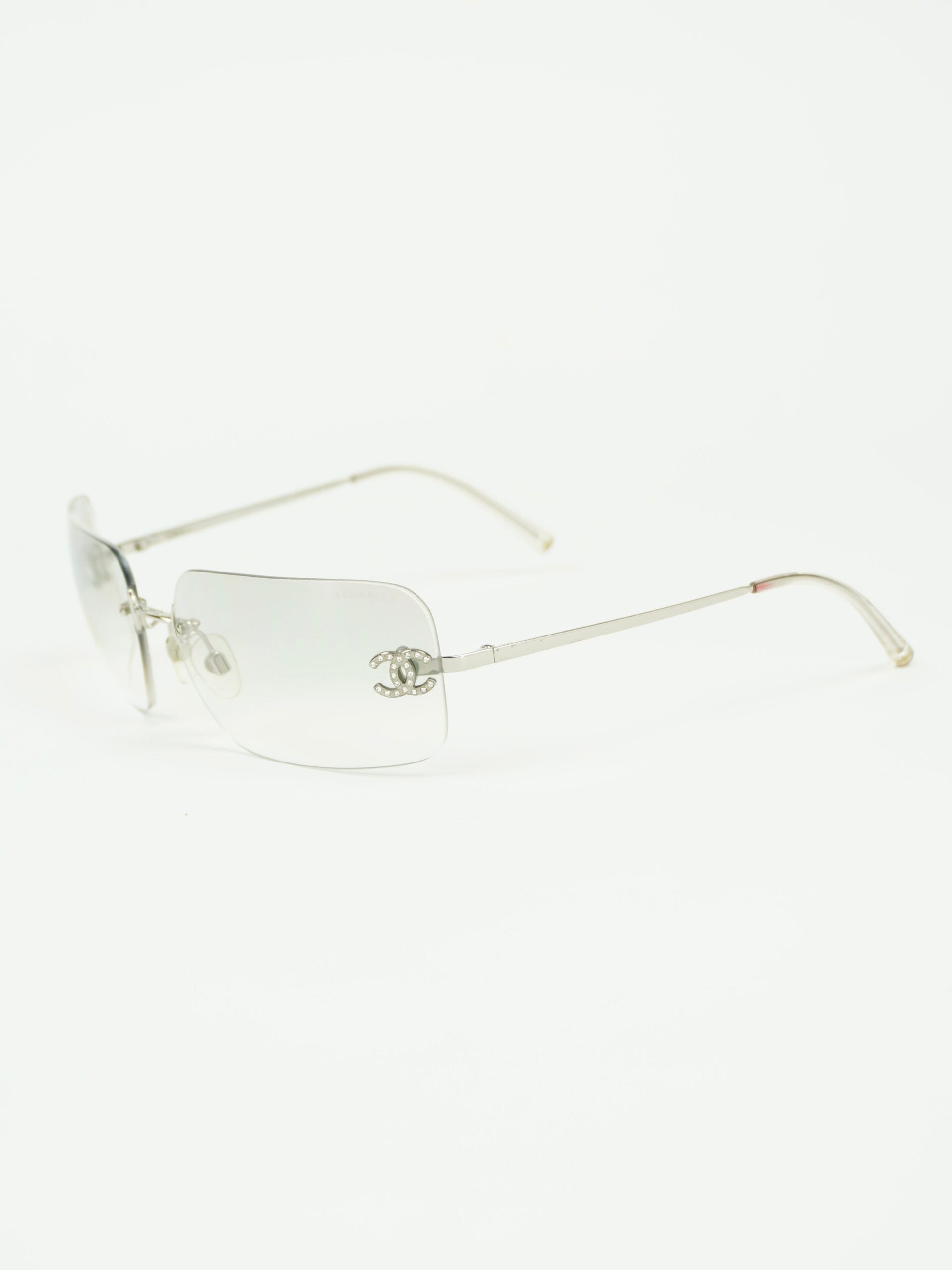 CHANEL RIMLESS RHINESTONE SUNGLASSES
