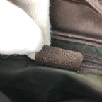 CHRISTIAN DIOR BROWN LEATHER SADDLE BAG