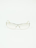 CHANEL RHINESTONE CC LOGO SUNGLASSES