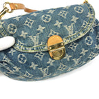 LOUIS VUITTON DENIM PLEATY SHOULDER BAG