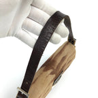 FENDI CALF HAIR BAGUETTE SHOULDER BAG