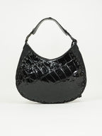 CHRISTIAN DIOR CROCODILE EMBOSSED CORSET HOBO