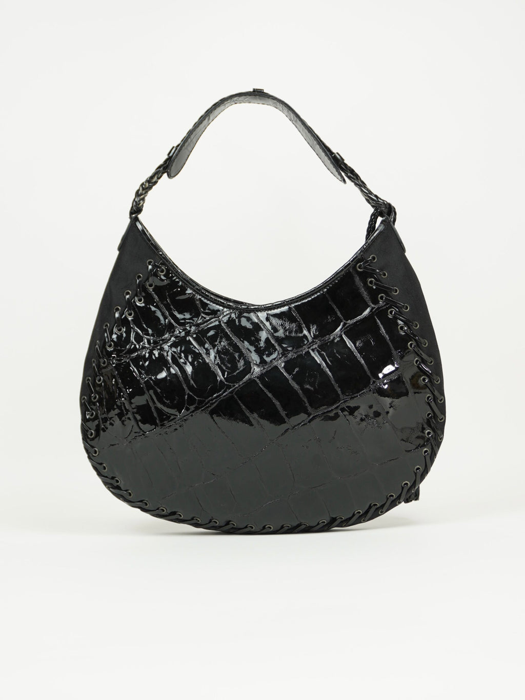 CHRISTIAN DIOR CROCODILE EMBOSSED CORSET HOBO