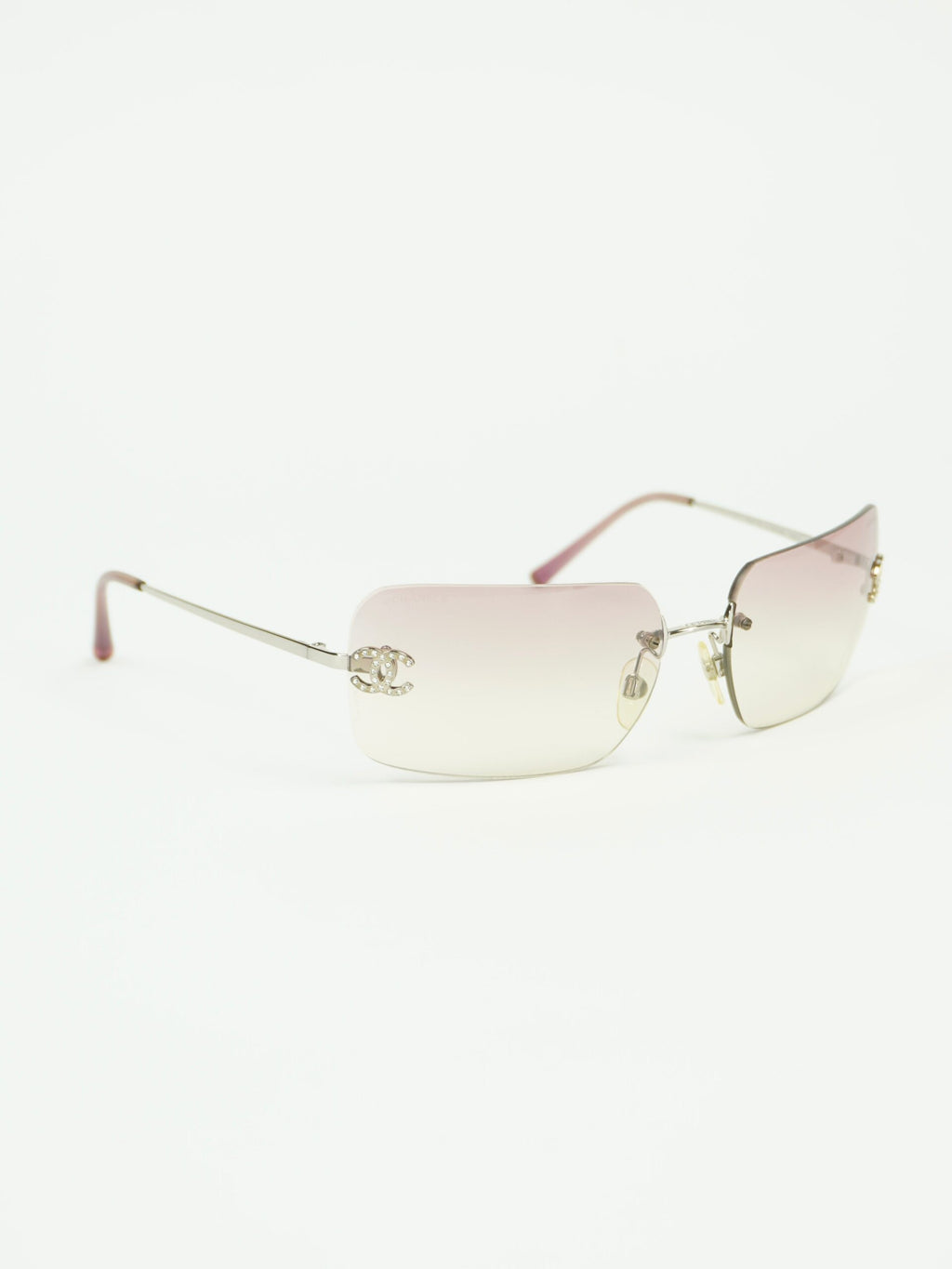 CHANEL RIMLESS RHINESTONE SUNGLASSES