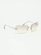 CHANEL RIMLESS RHINESTONE SUNGLASSES