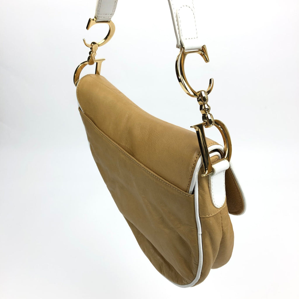 CHRISTIAN DIOR LEATHER SADDLE BAG