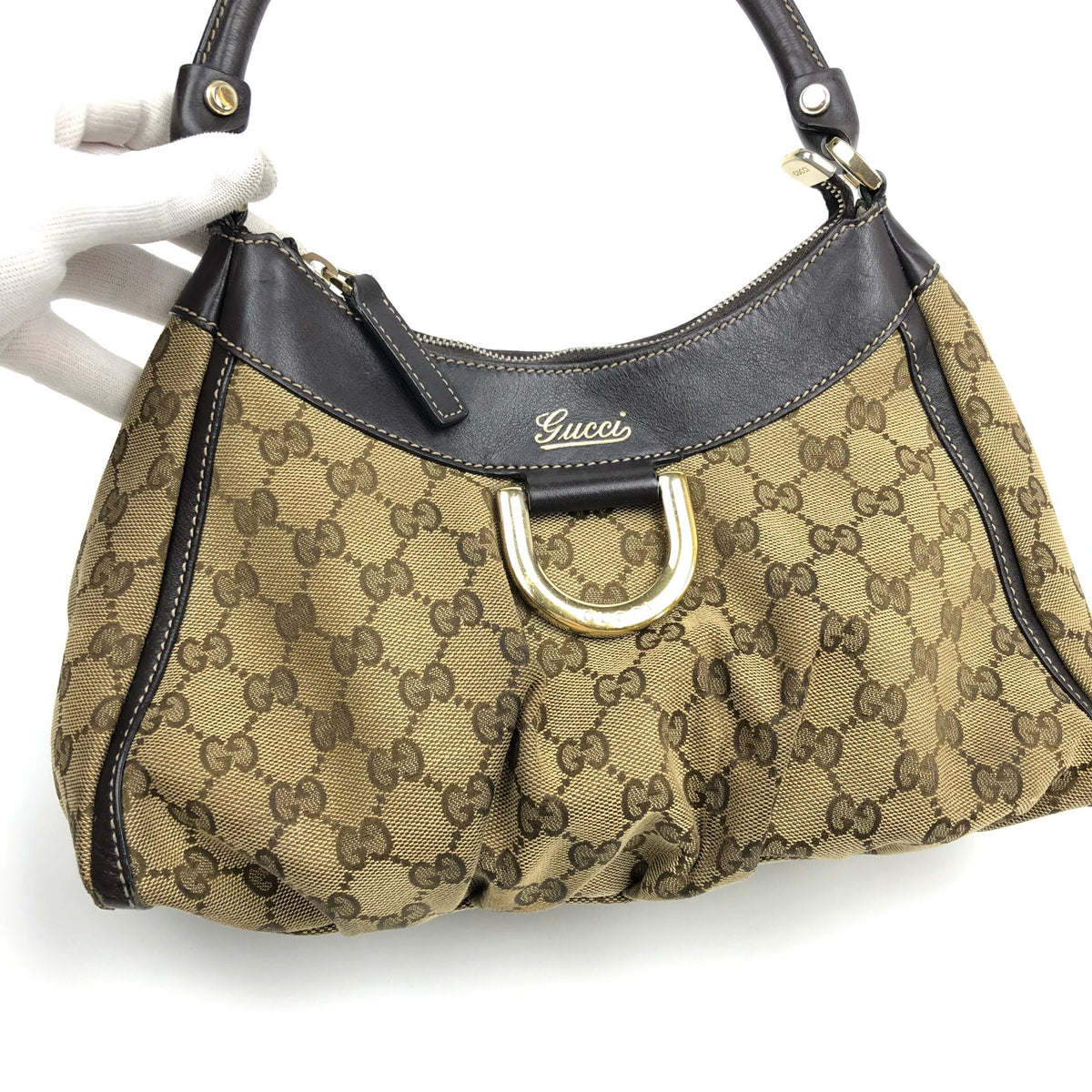 GUCCI ABBEY MONOGRAM SHOULDER BAG