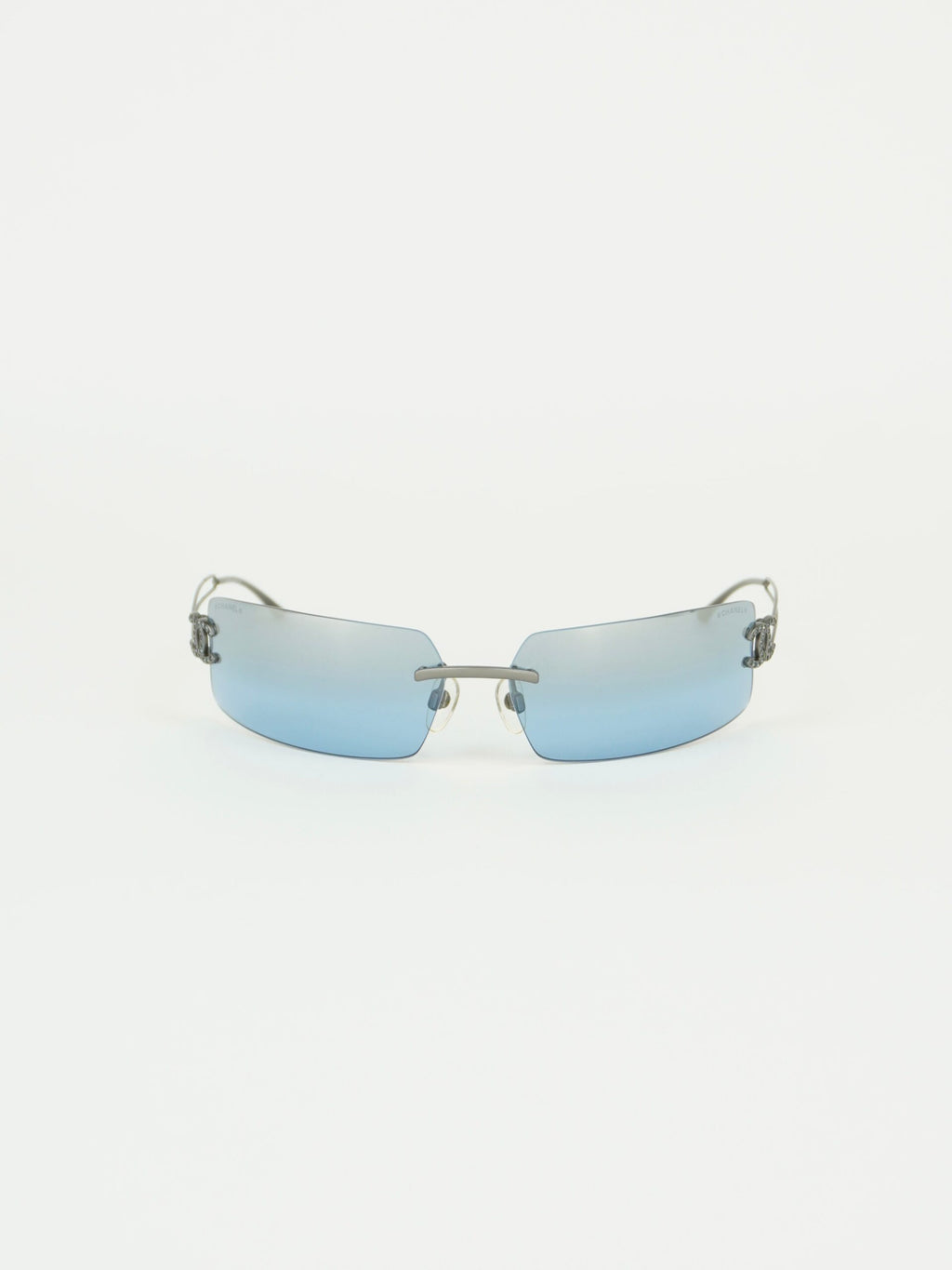 CHANEL RIMLESS RHINESTONE SUNGLASSES