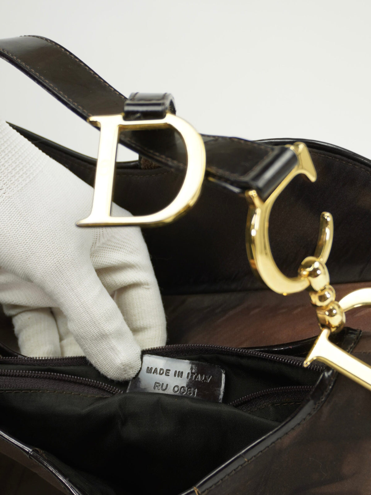 CHRISTIAN DIOR WATER COLOUR DOUBLE SADDLE BAG