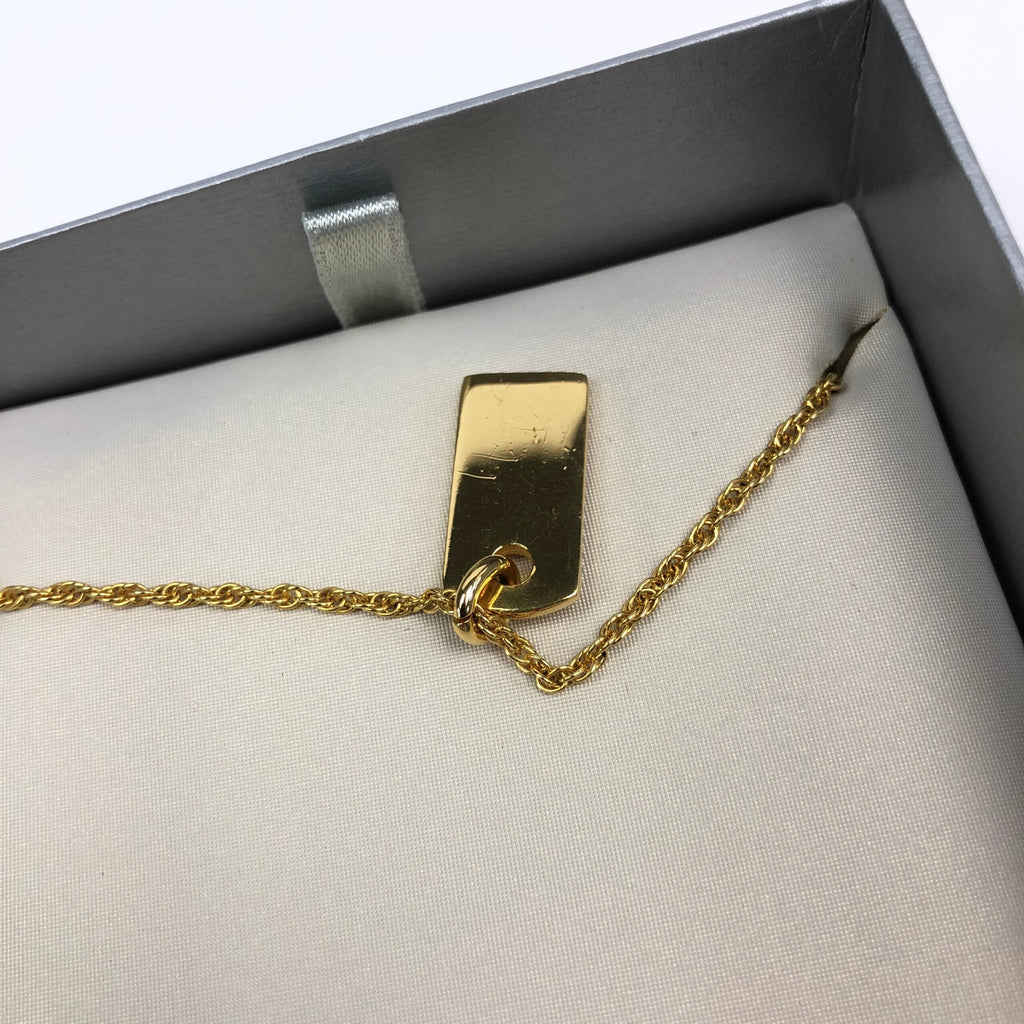 CHRISTIAN DIOR TAG NECKLACE