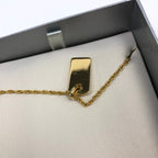 CHRISTIAN DIOR TAG NECKLACE
