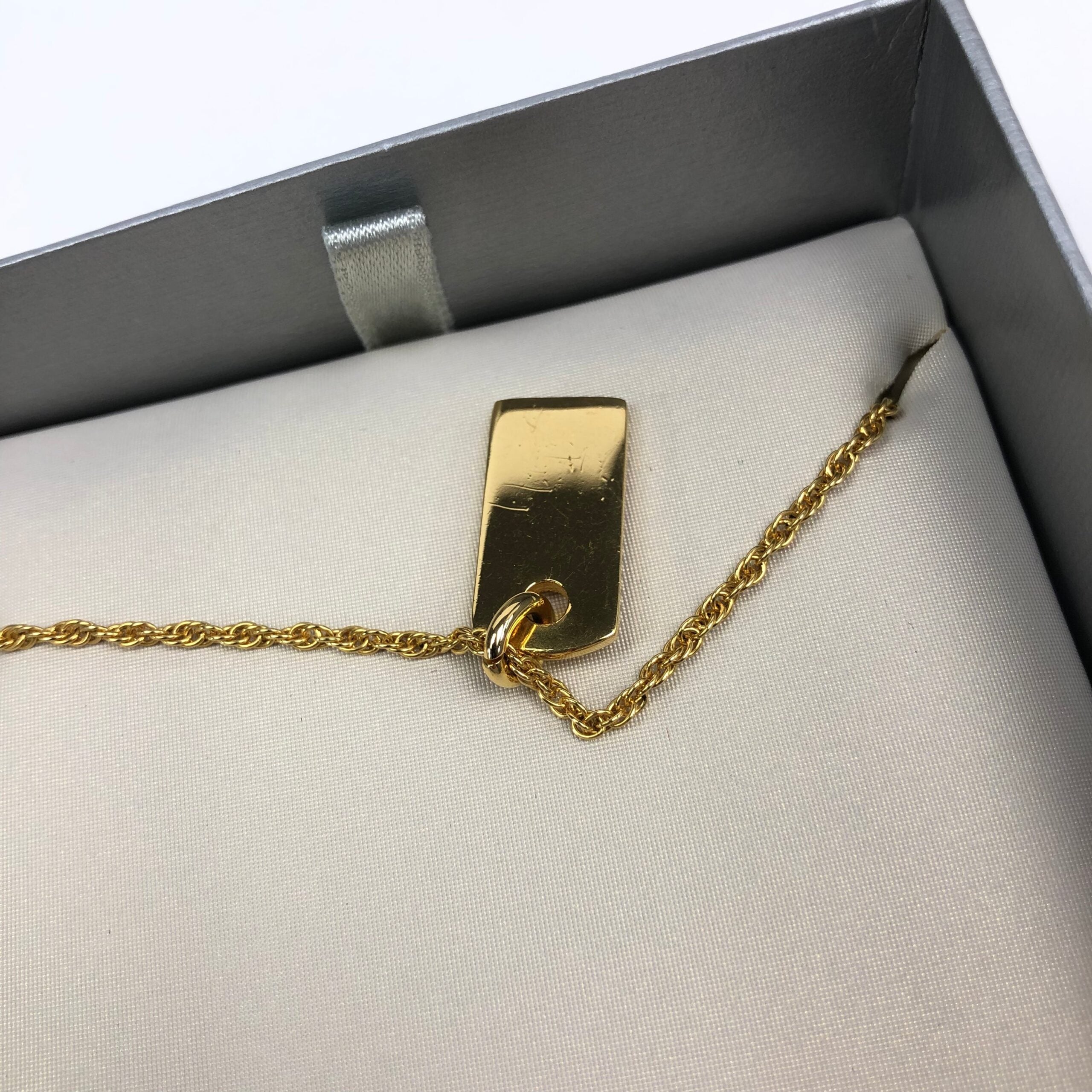 CHRISTIAN DIOR TAG NECKLACE