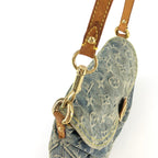 LOUIS VUITTON PLEATY DENIM SHOULDER BAG